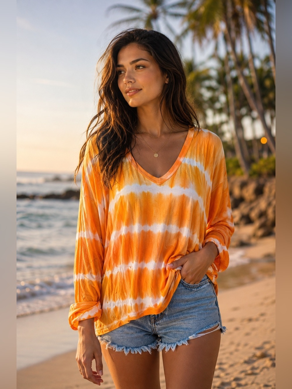 La Miel Tie Dye Long Sleeve Top​ medium